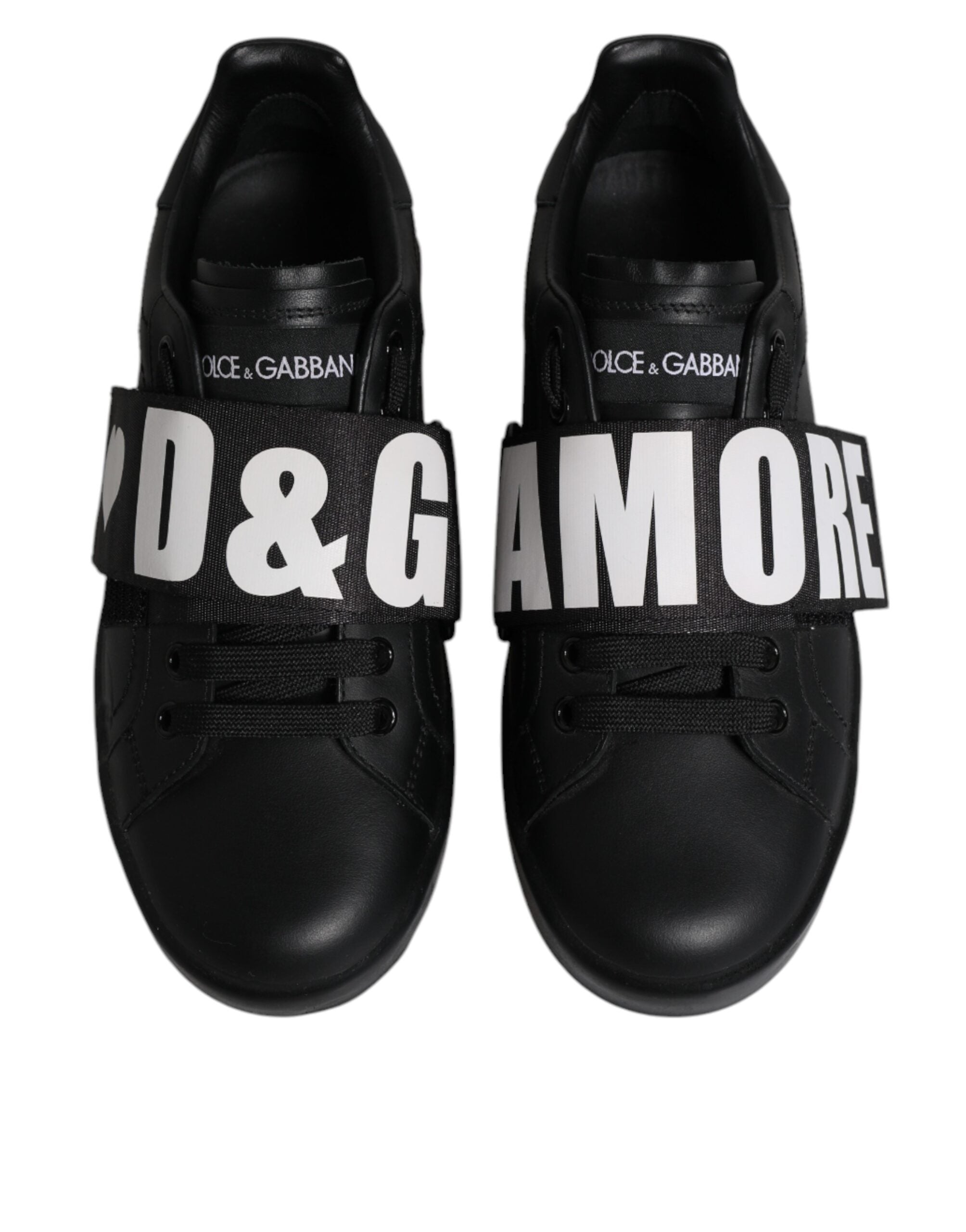 Black D&G AMORE Low Top Sneakers Shoes - ventzia