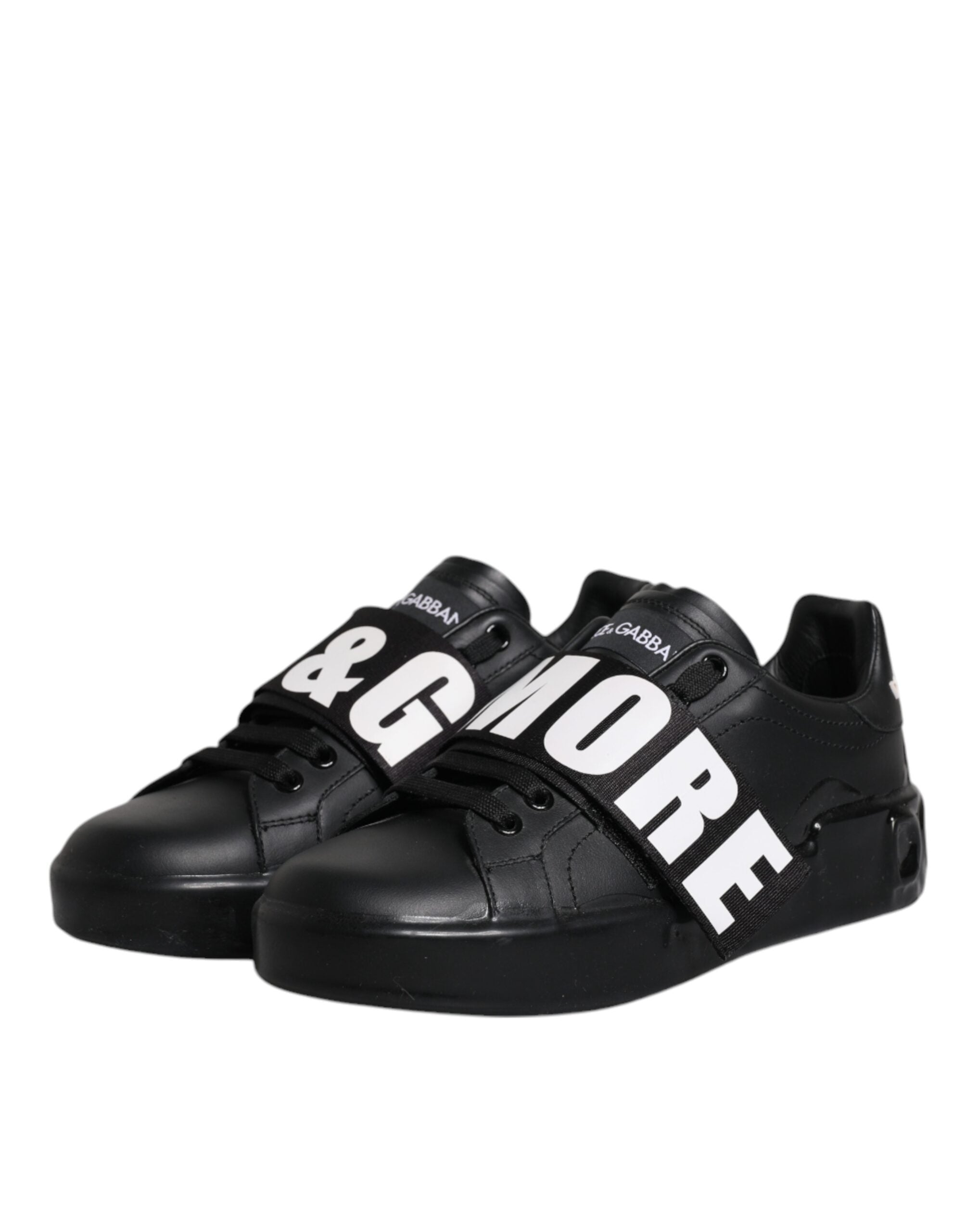 Black D&G AMORE Low Top Sneakers Shoes - ventzia