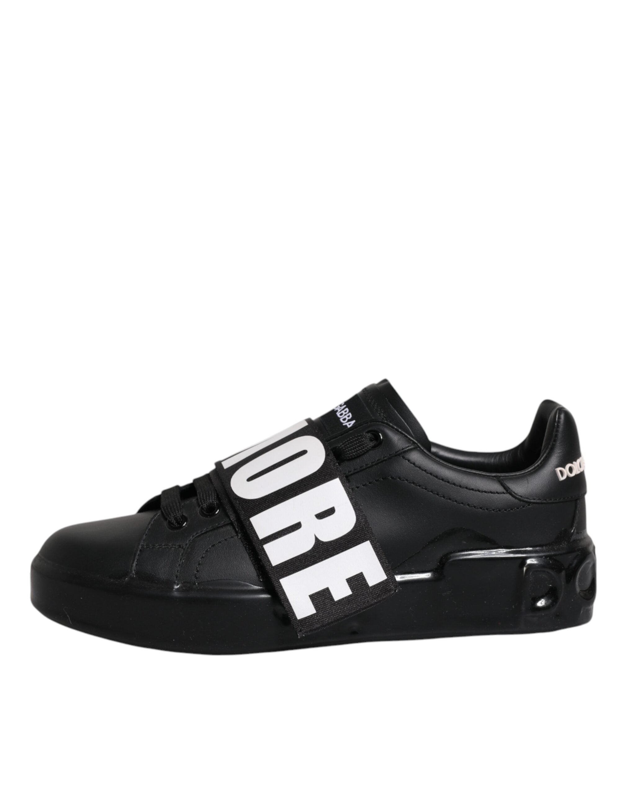 Black D&G AMORE Low Top Sneakers Shoes - ventzia