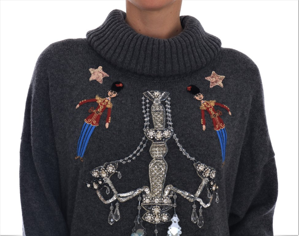 Enchanted Crystal Turtleneck Sweater - ventzia