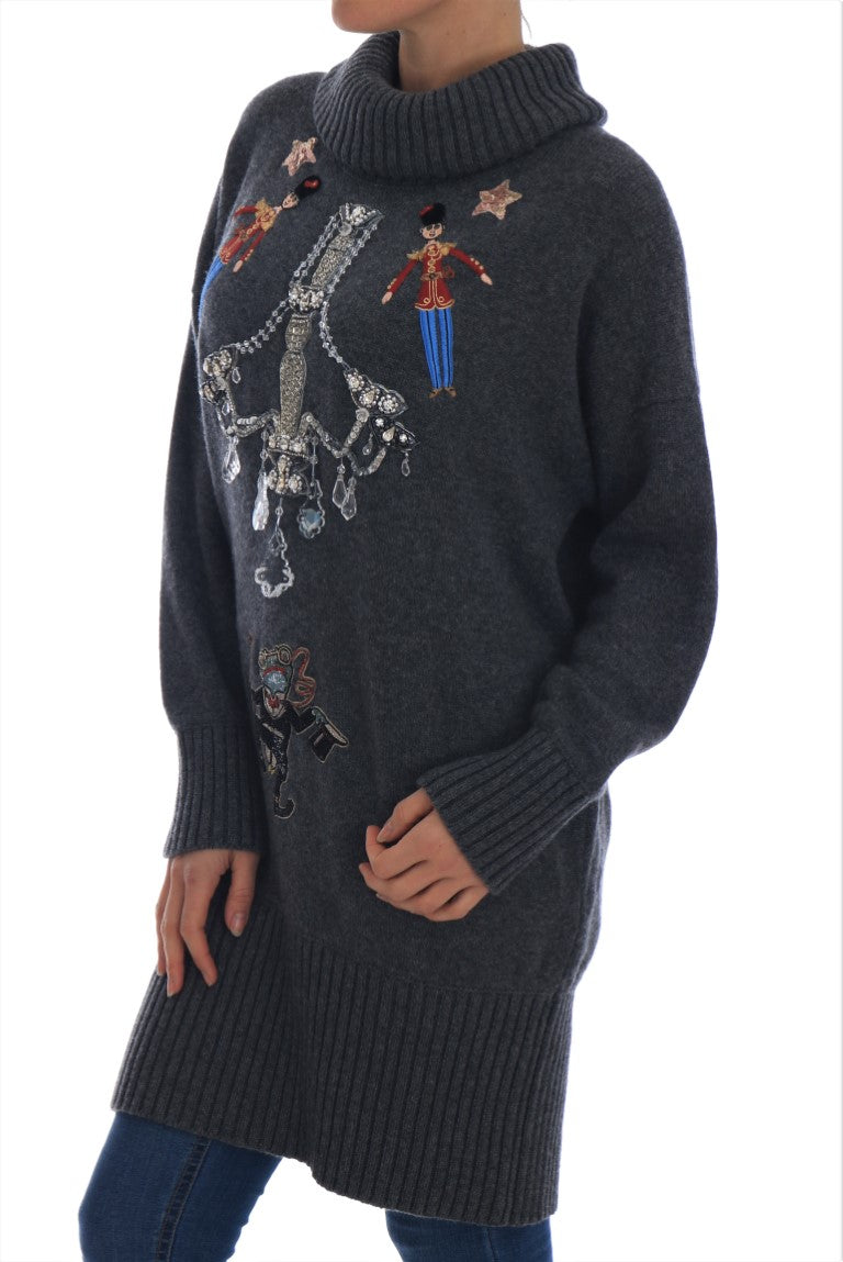 Enchanted Crystal Turtleneck Sweater - ventzia