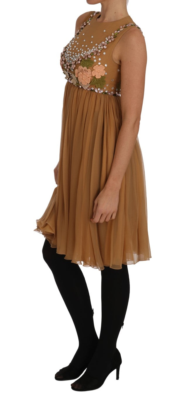 Exquisite Gold Silk A-line Dress - ventzia