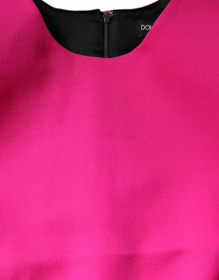 Pink Sleeveless Bodycon A-line Mini Dress - ventzia