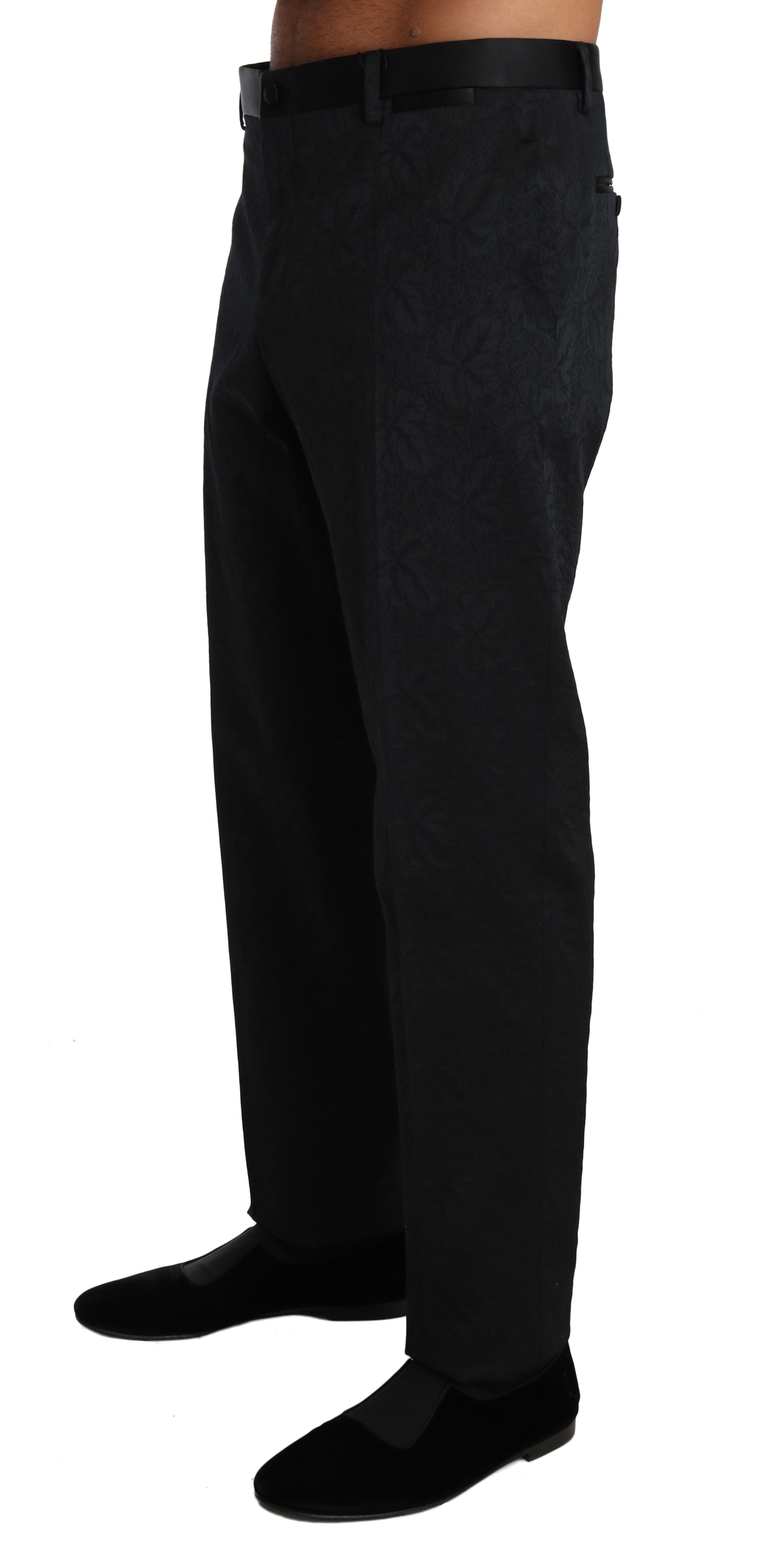 Floral Brocade Formal Trousers - ventzia