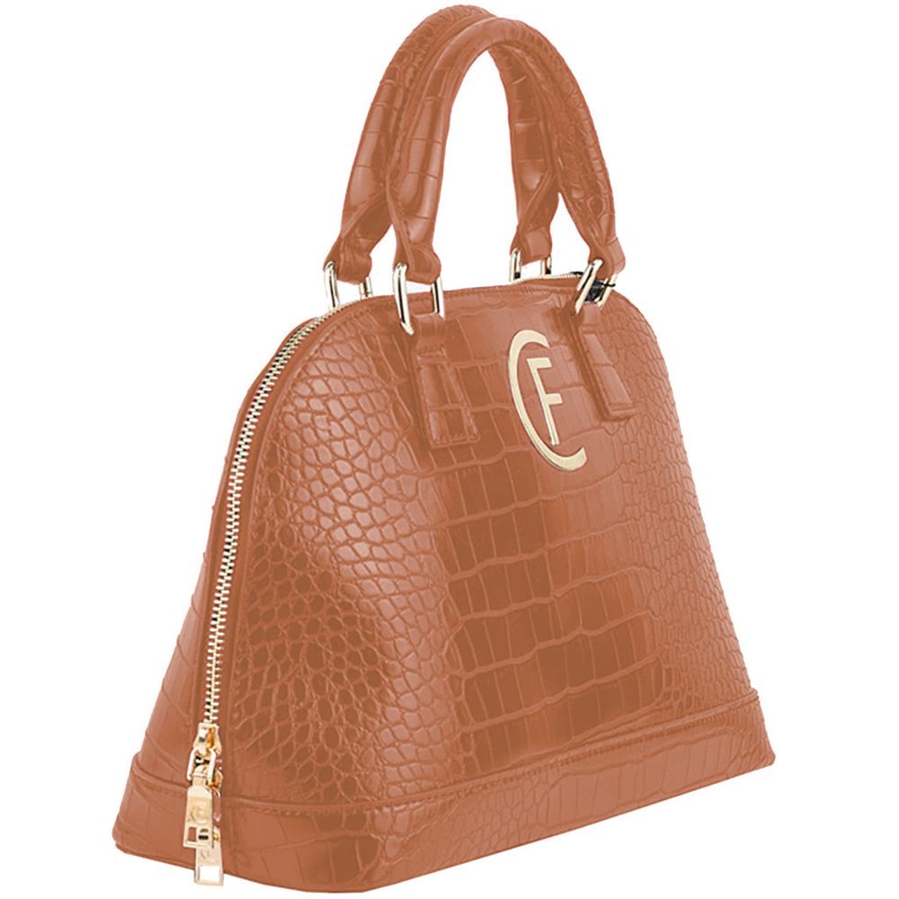 Brown Polyethylene Handbag - ventzia