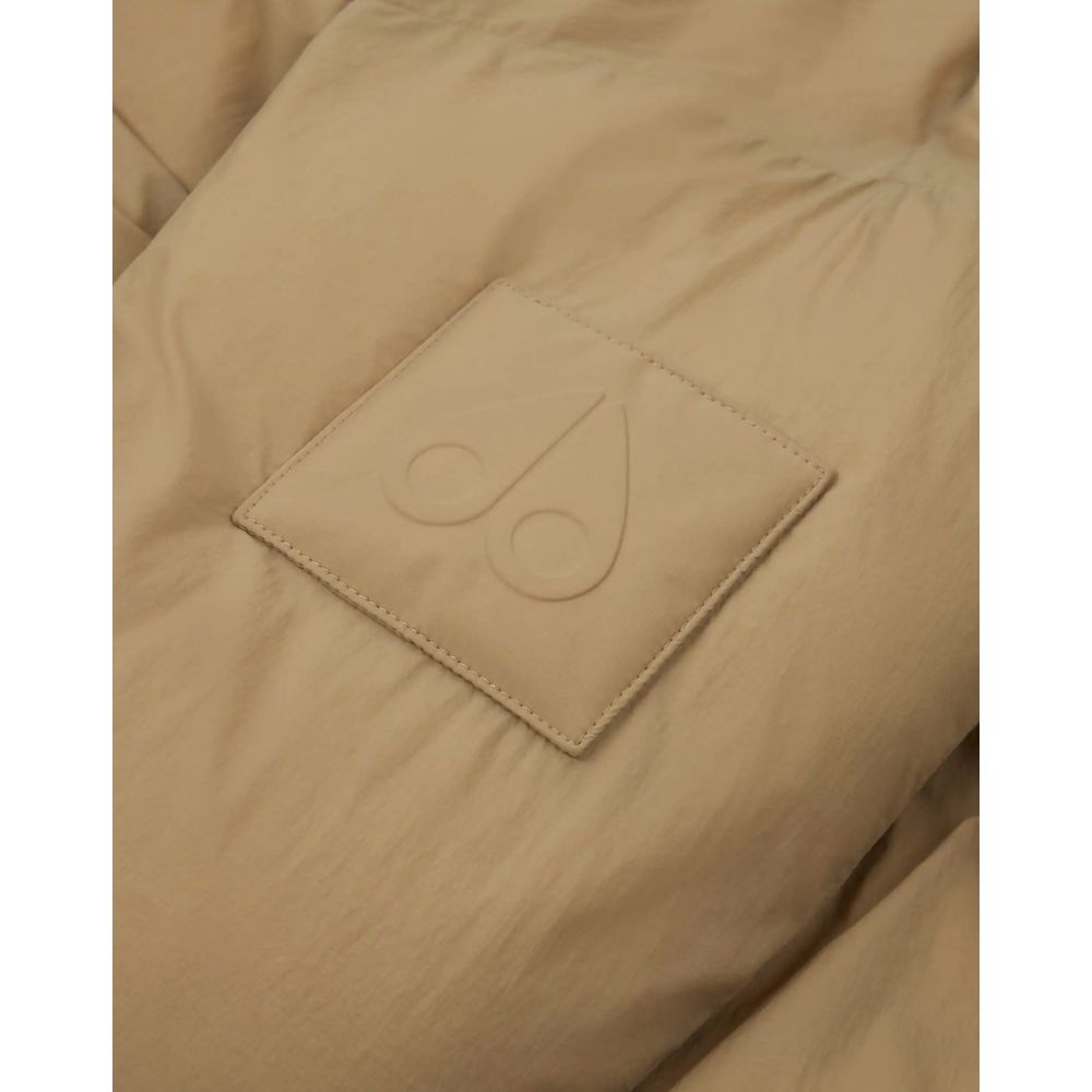 Beige Nylon Jackets & Coat - ventzia