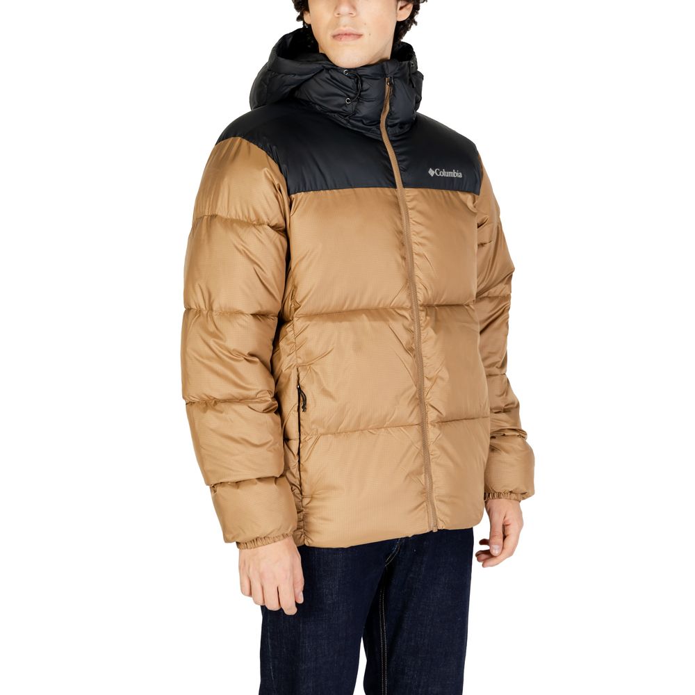 Beige Nylon Jackets & Coat - ventzia