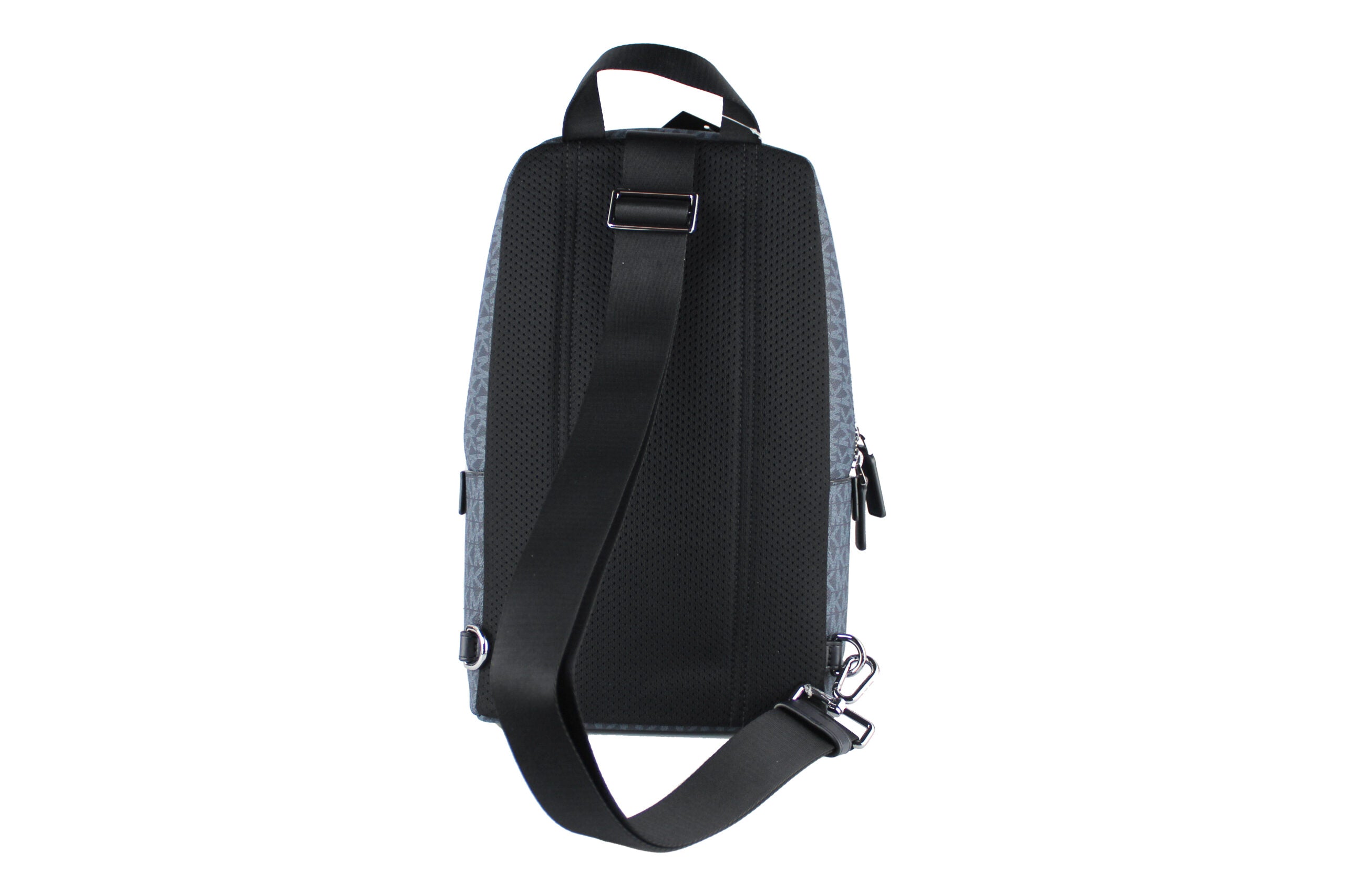 Cooper Medium Navy Signature PVC Sling Backpack - ventzia