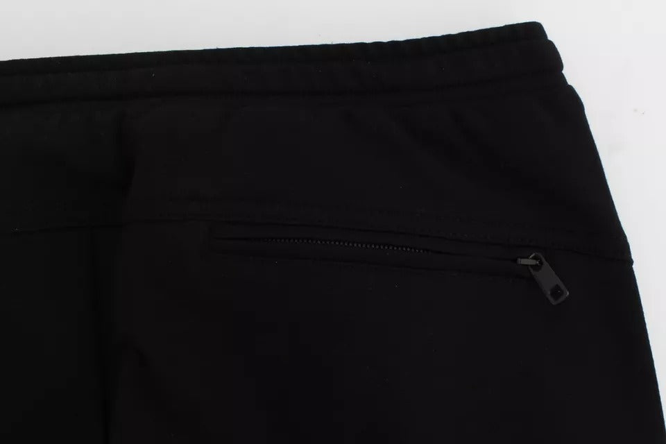 Black Gray Wool Casual Trousers Stripe Pants - ventzia