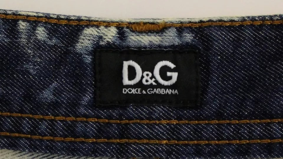 Blue D&G Cotton Washed Jeans Denim Shorts - ventzia