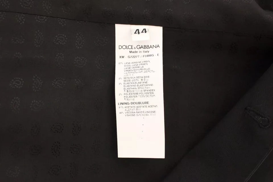 Black Wool Silk Dress Gilet Jacket Vest - ventzia