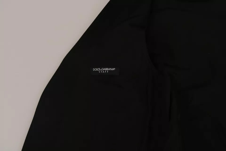 Black Wool Logo Waistcoat Vest - ventzia