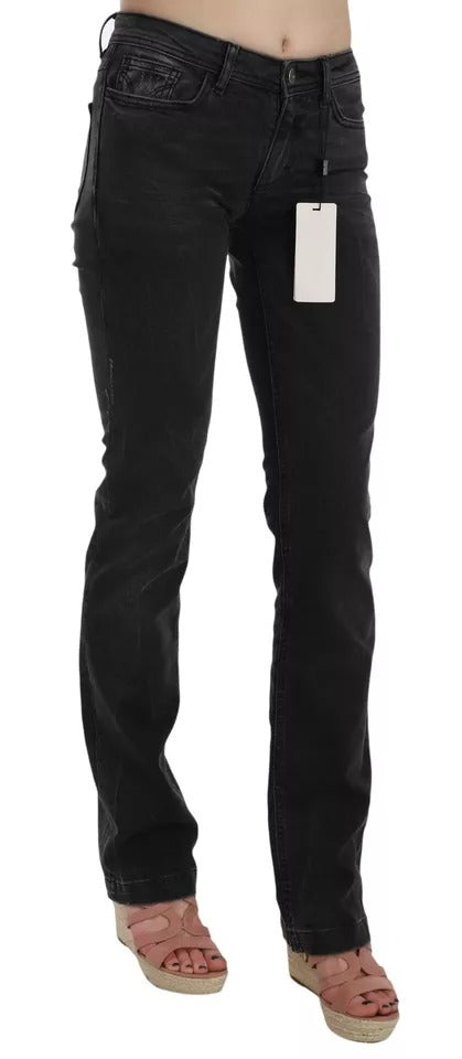 Black Slim Fit Cotton Jeans D&G Pants - ventzia