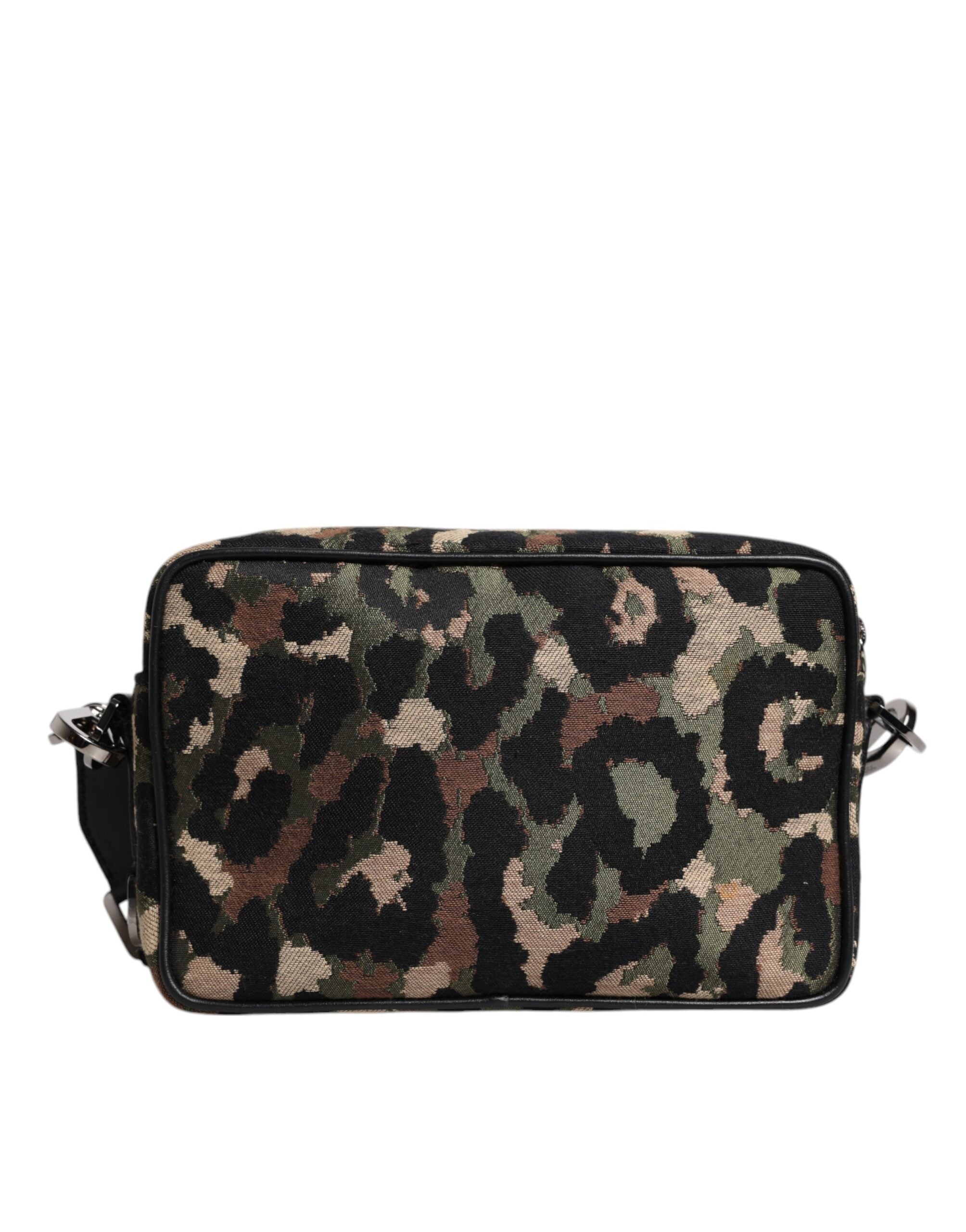 Multicolor Leopard Jacquard DG Logo Crossbody Bag - ventzia