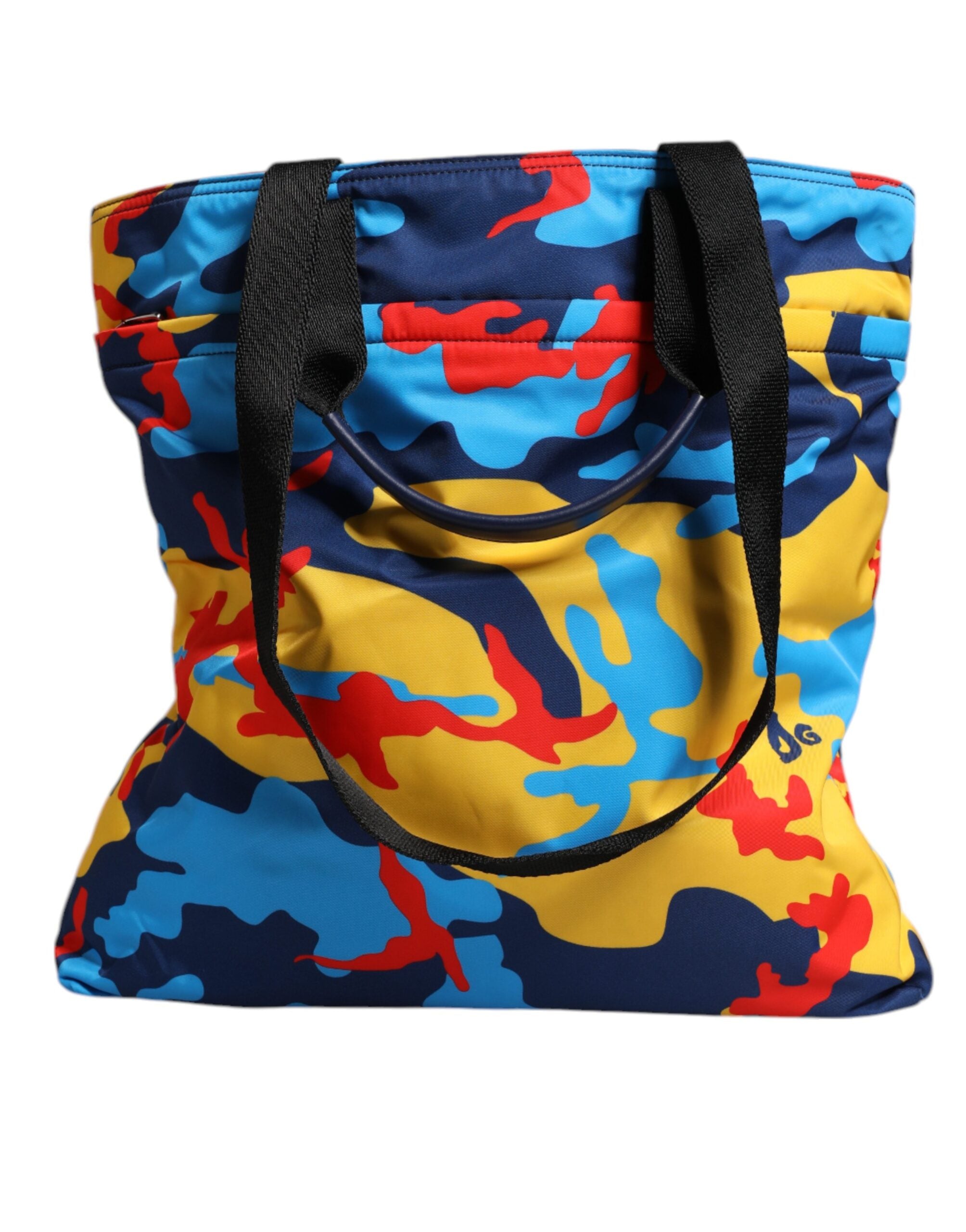 Multicolor Camouflage Nylon Shopping Tote Bag - ventzia