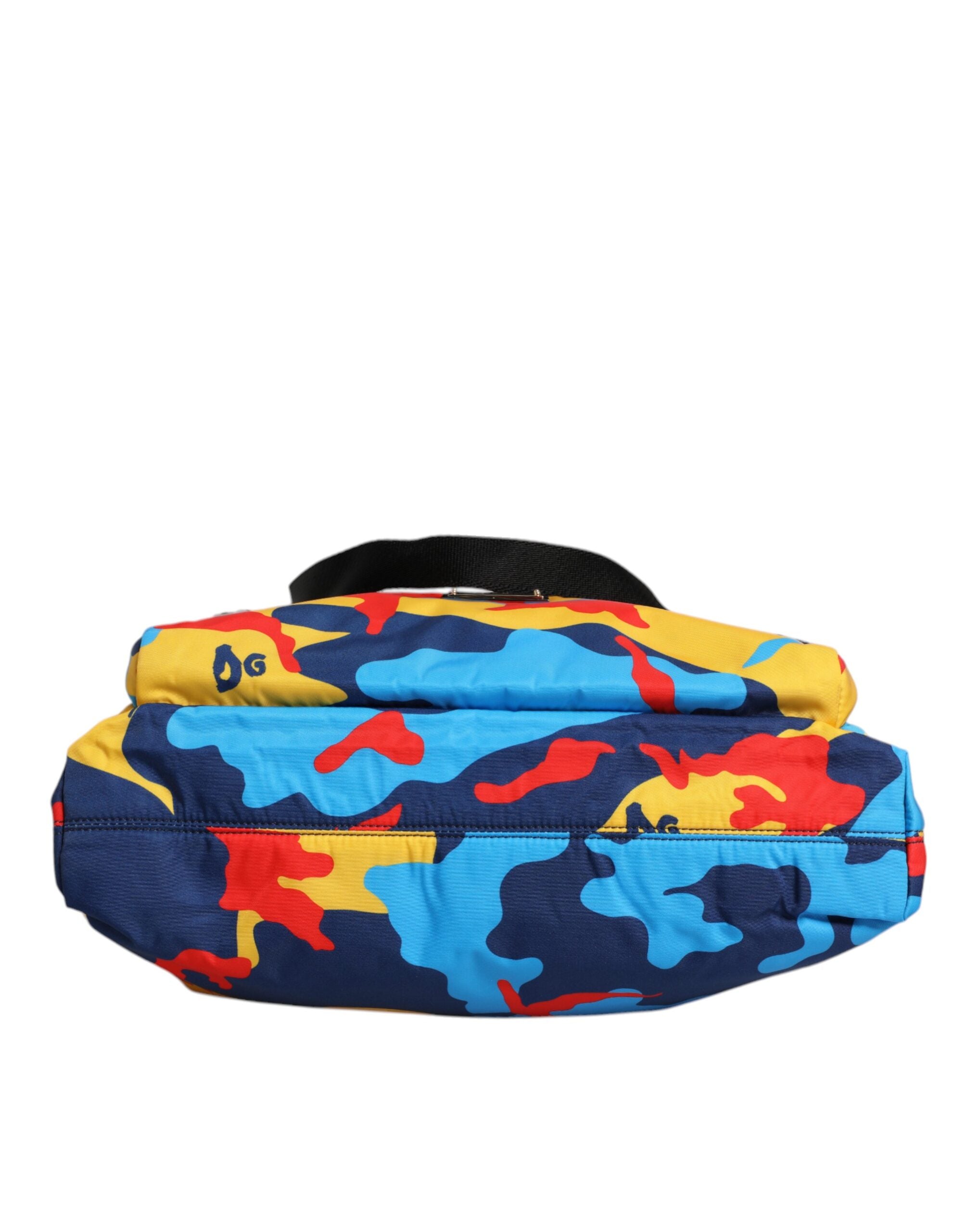 Multicolor Camouflage Nylon Shopping Tote Bag - ventzia