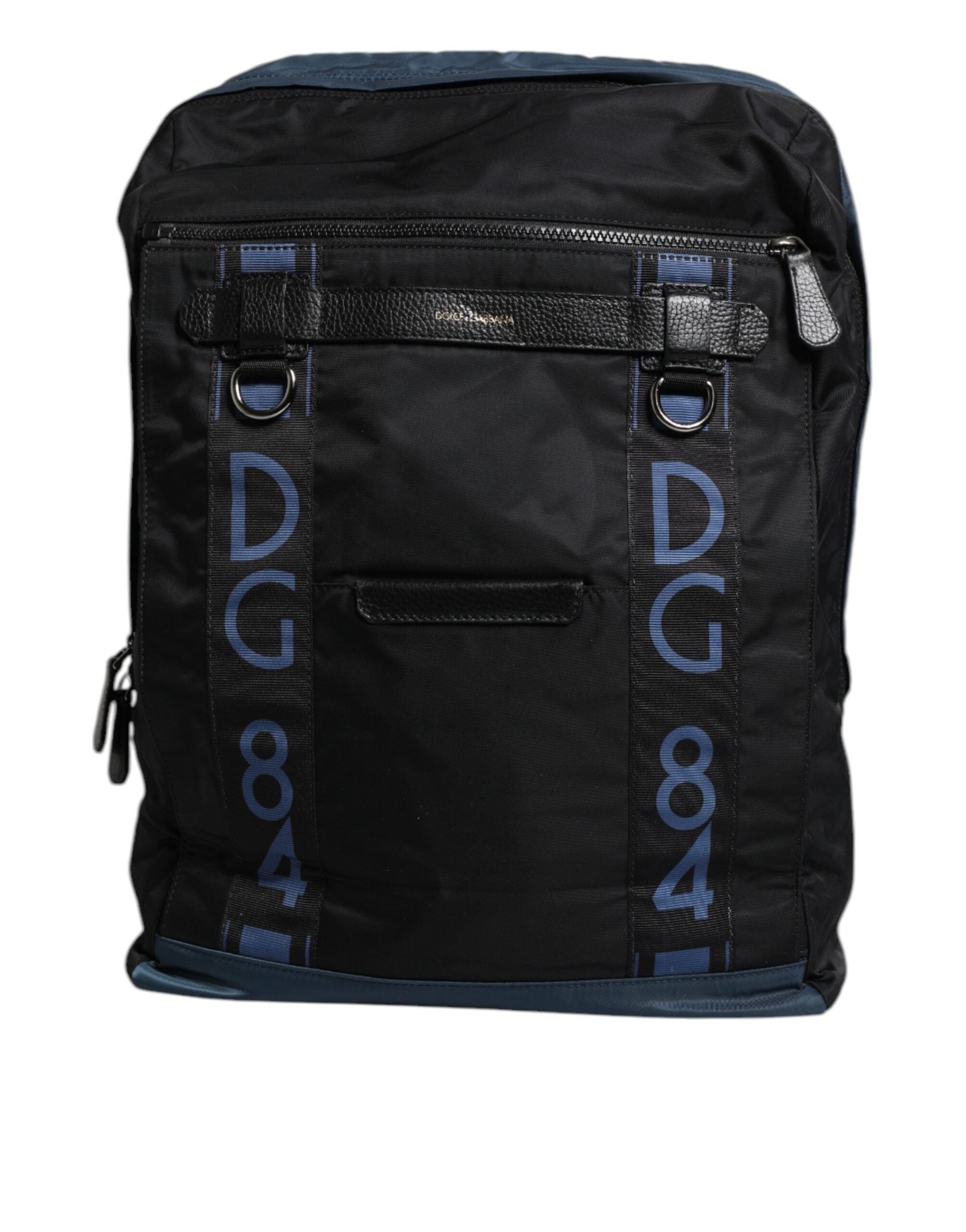 Black Nylon DG Logo School Backpack Bag - ventzia