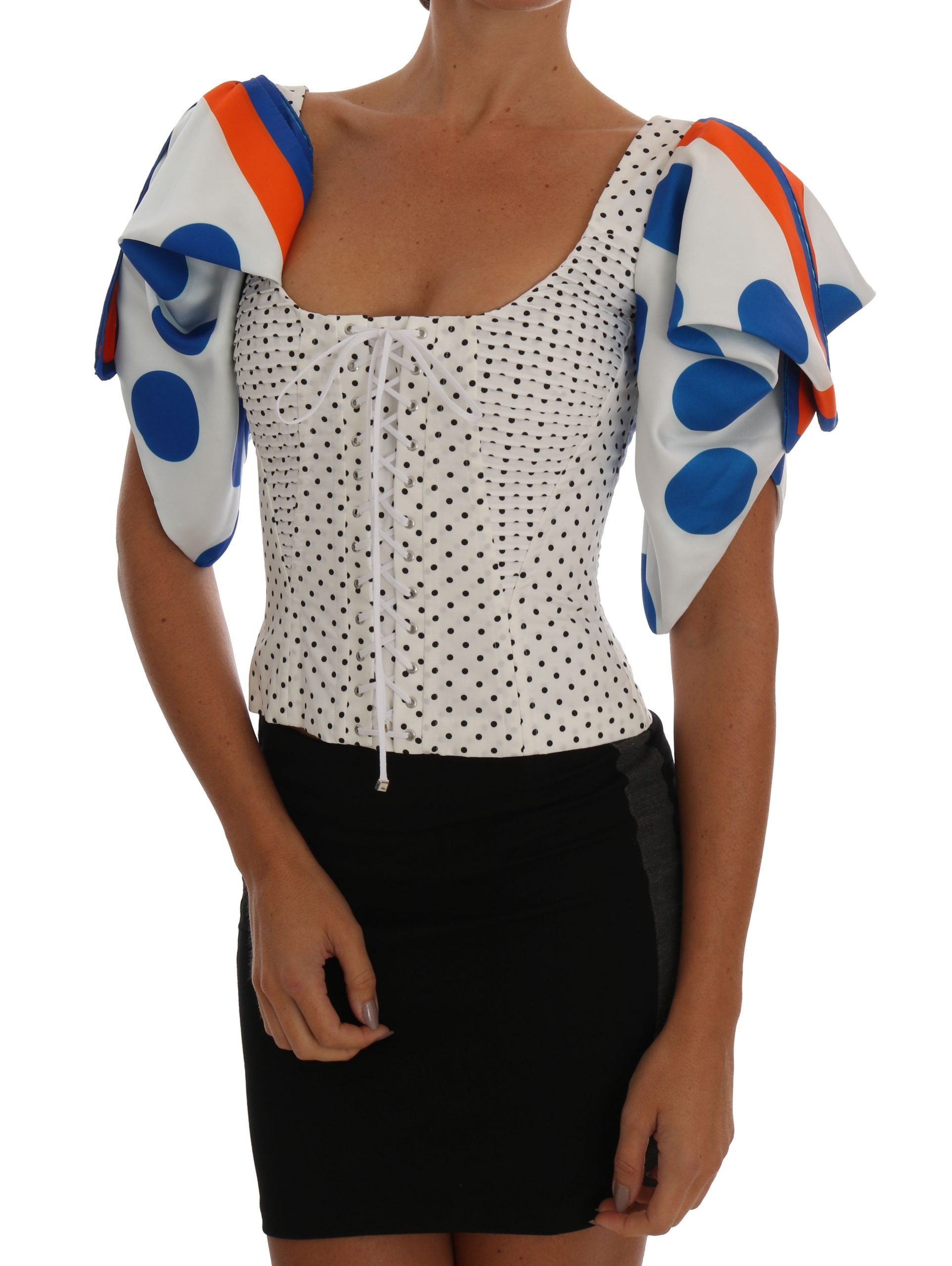 Elegant Polka Dot Bustier Top - ventzia