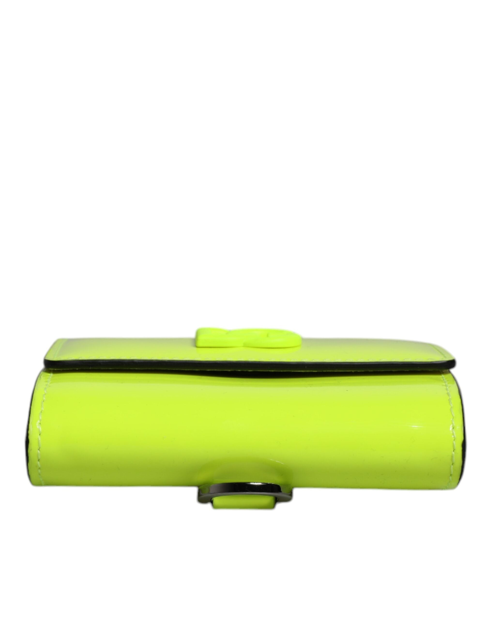 Yellow Green Bifold DG Logo Neck Strap Cardholder Wallet - ventzia