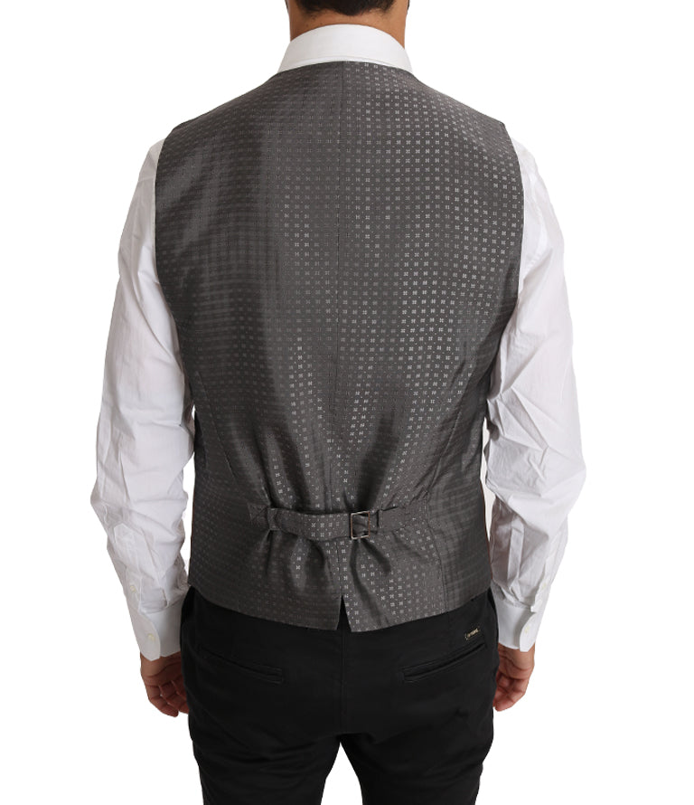Sleek Bronze & Gray Formal Vest Slim Fit - ventzia