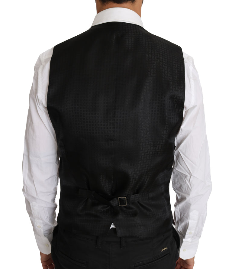 Elegant Purple Patterned Men's Formal Vest - ventzia