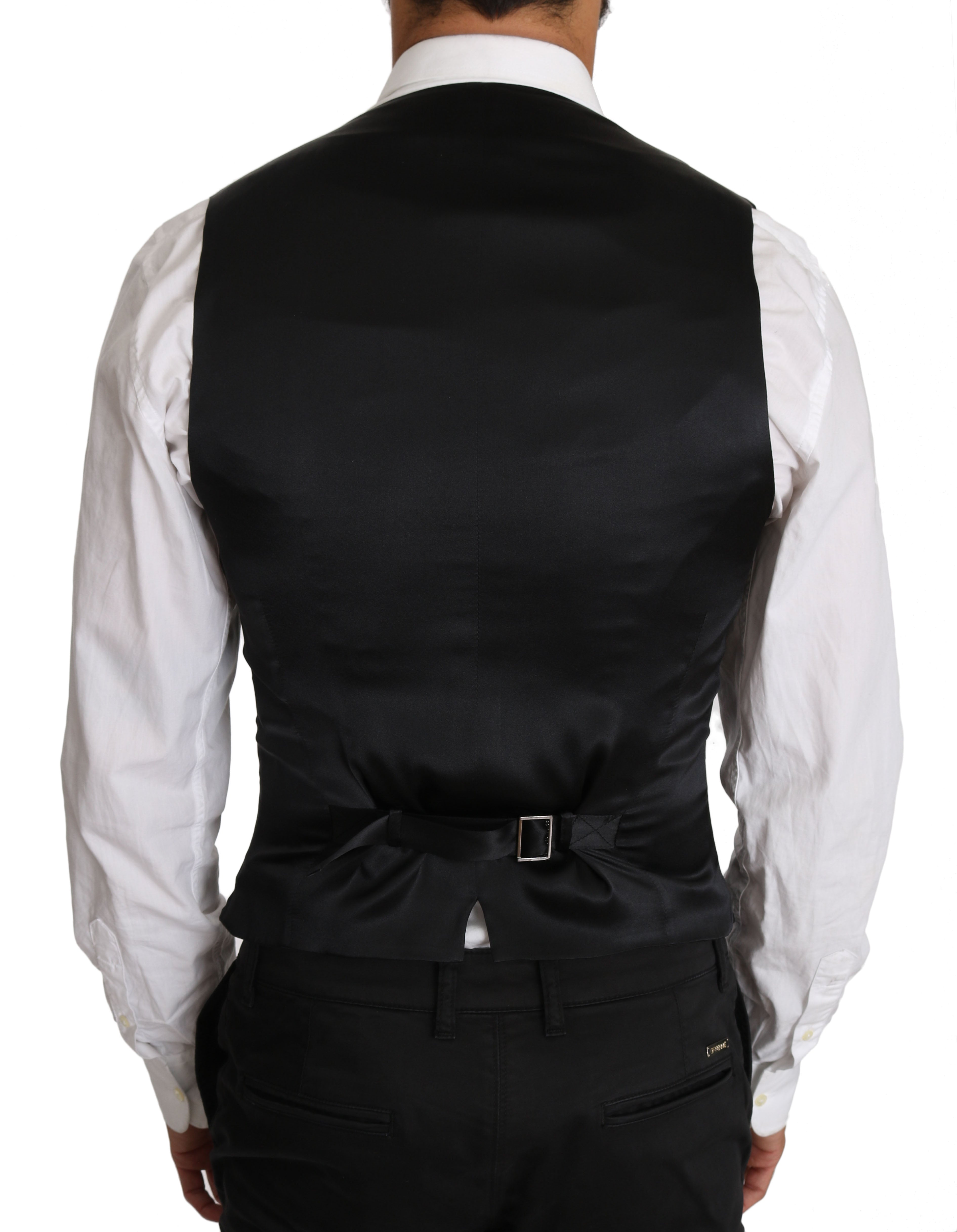 Sleek Double Breasted Slim Fit Wool Vest - ventzia