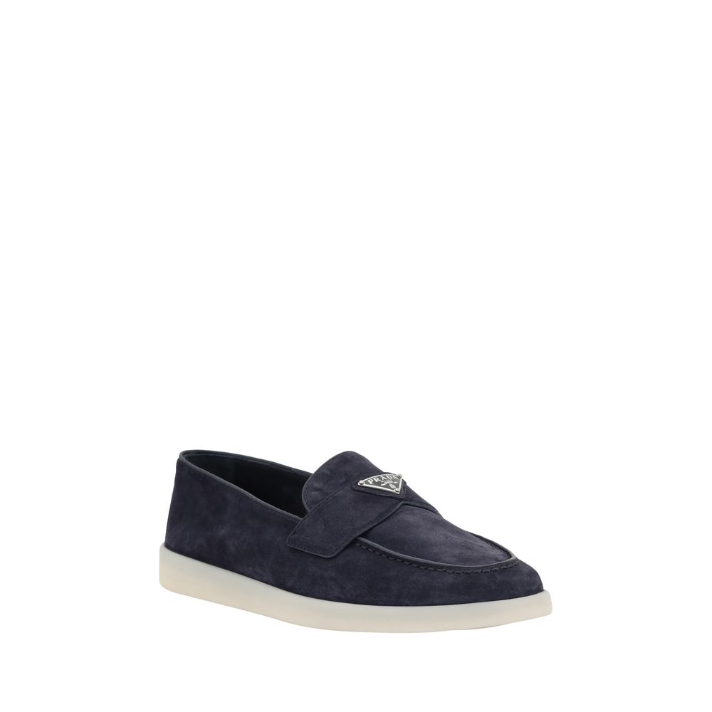Blue Rubber Slip-On Loafers - ventzia