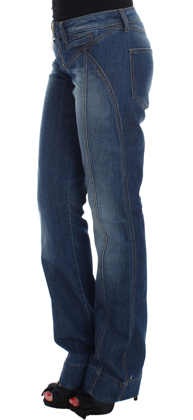 Chic Boot Cut Blue Wash Denim - ventzia