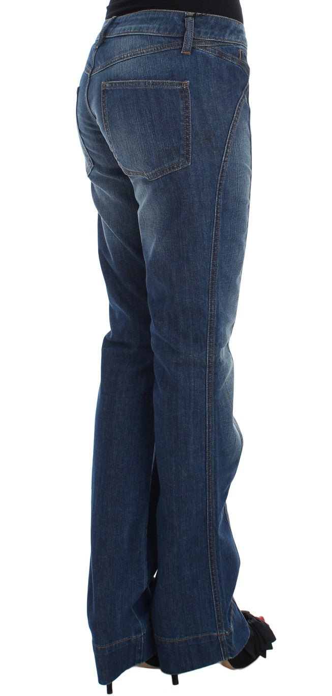 Chic Boot Cut Blue Wash Denim - ventzia