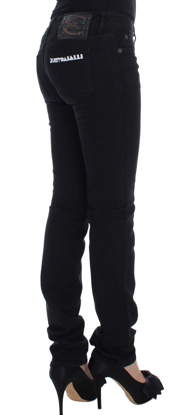 Chic Slim Skinny Black Jeans - ventzia