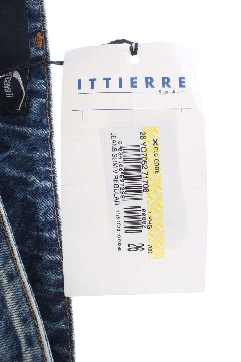 Elegant Flare Fit Blue Denim Jeans - ventzia