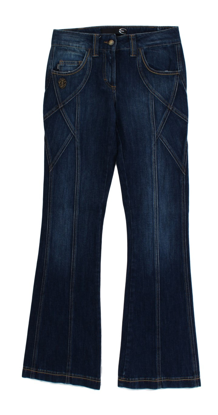 Elegant Flare Leg Low Waist Denim - ventzia
