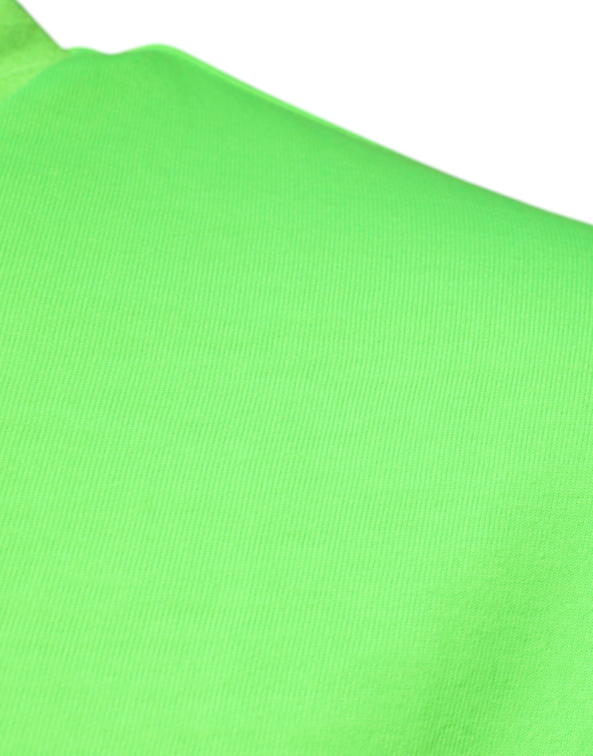 Green Logo Polyester Crew Neck T-shirt - ventzia