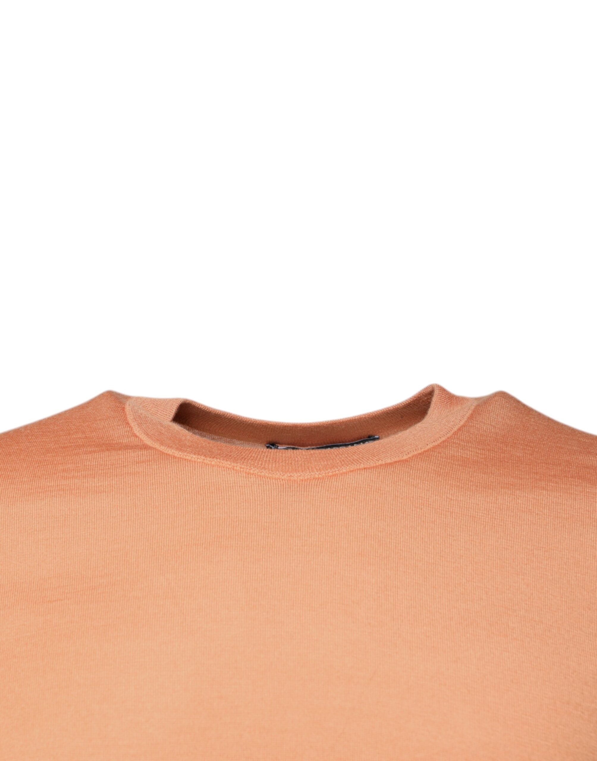 Beige Wool Crewneck Pullover Cropped Sweater - ventzia