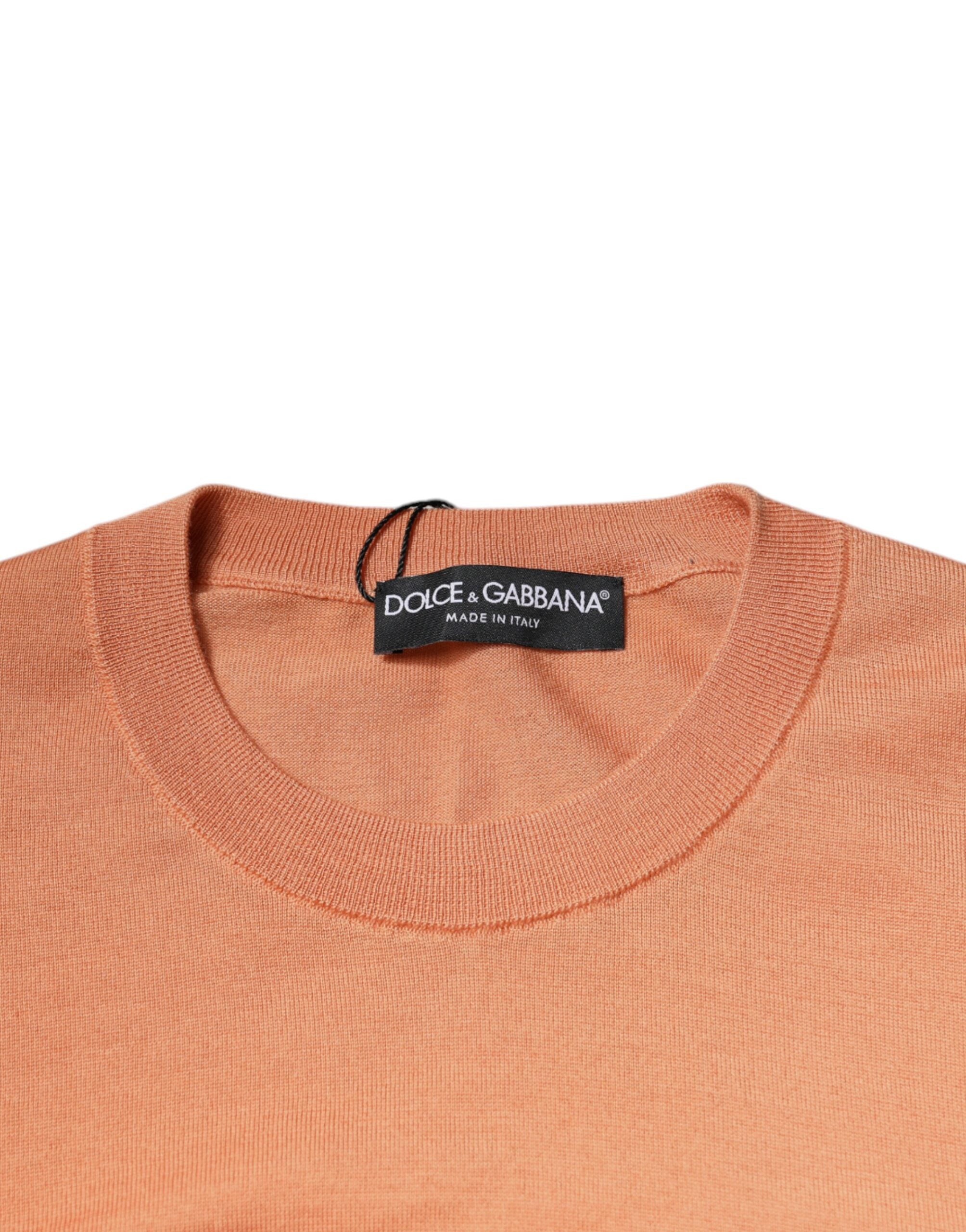 Beige Wool Crewneck Pullover Cropped Sweater - ventzia