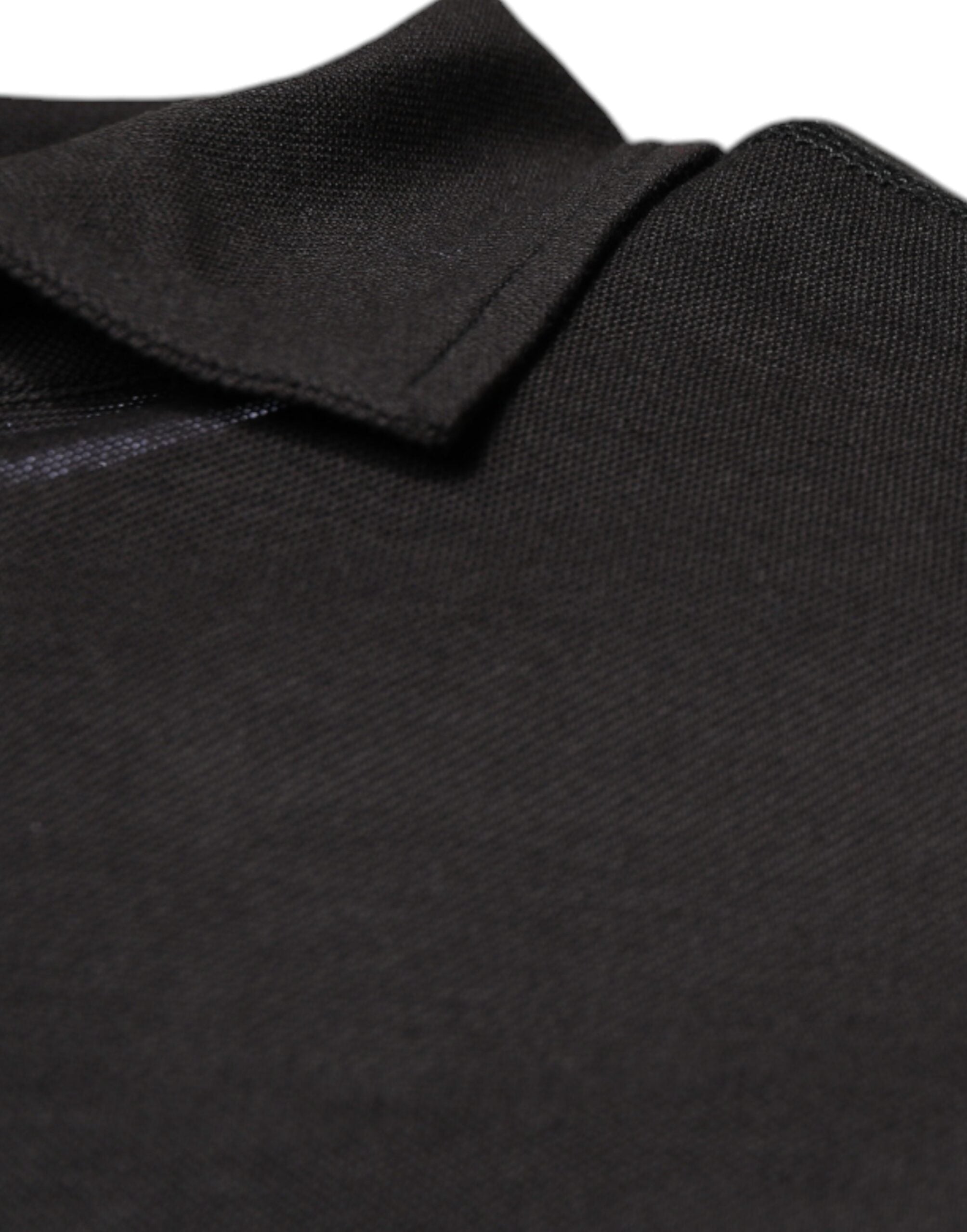 Dark Gray Collared Short Sleeves Polo T-shirt - ventzia