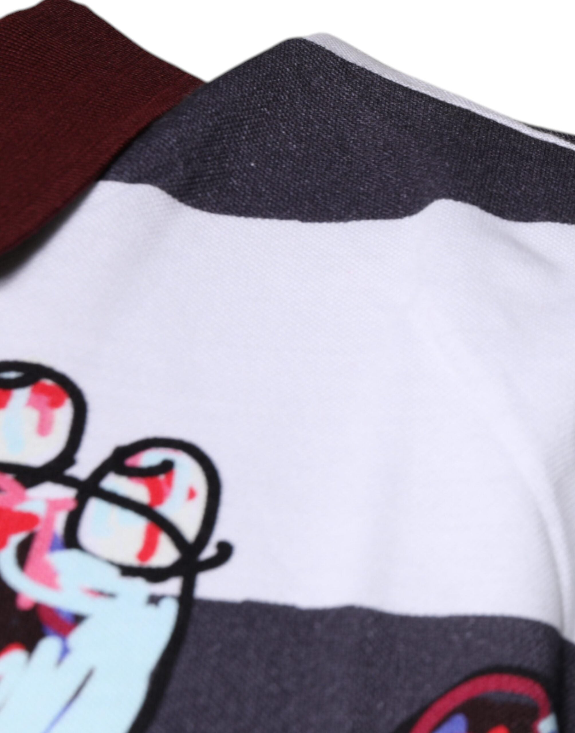 Multicolor Graphic Collared Polo T-shirt - ventzia