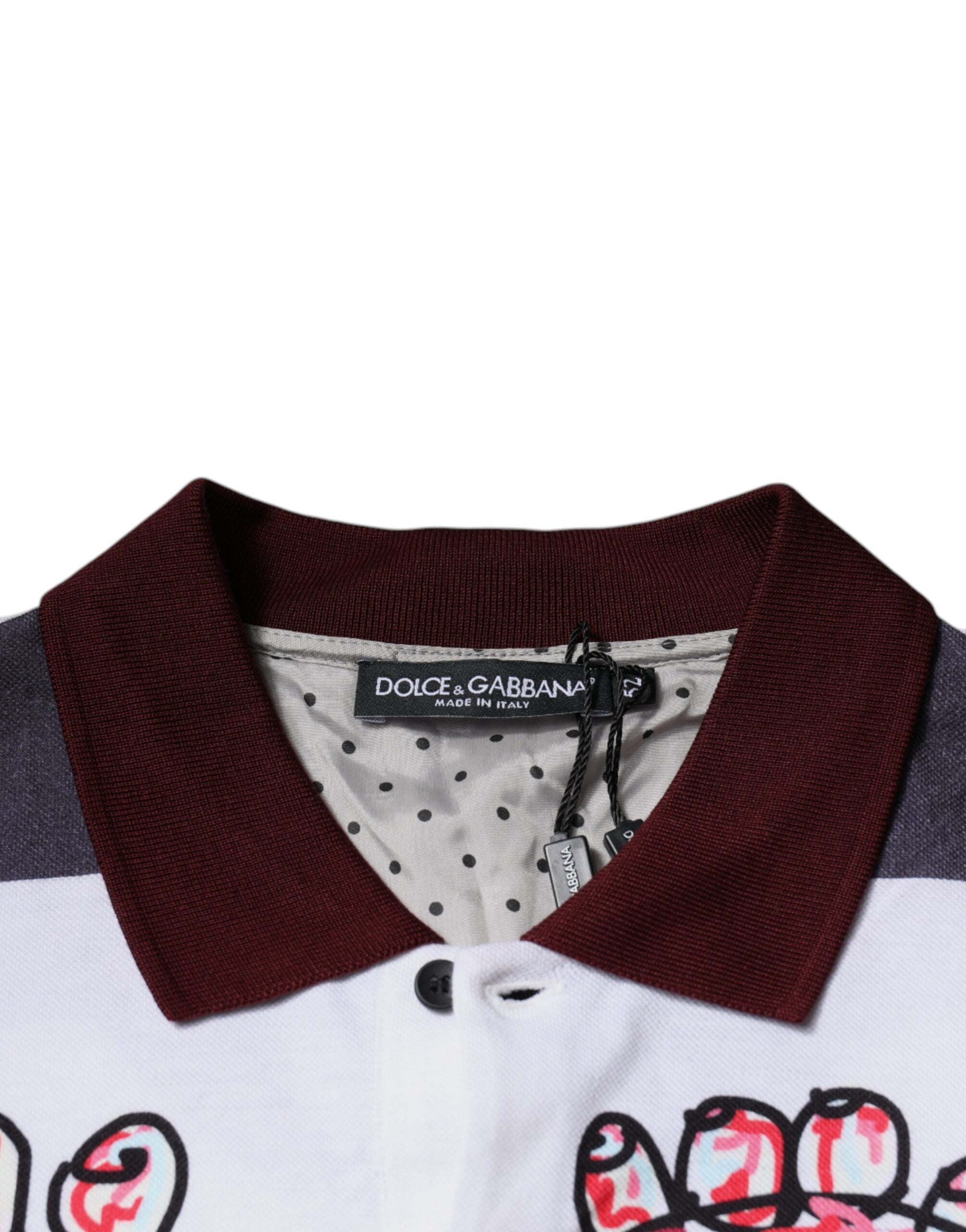 Multicolor Graphic Collared Polo T-shirt - ventzia