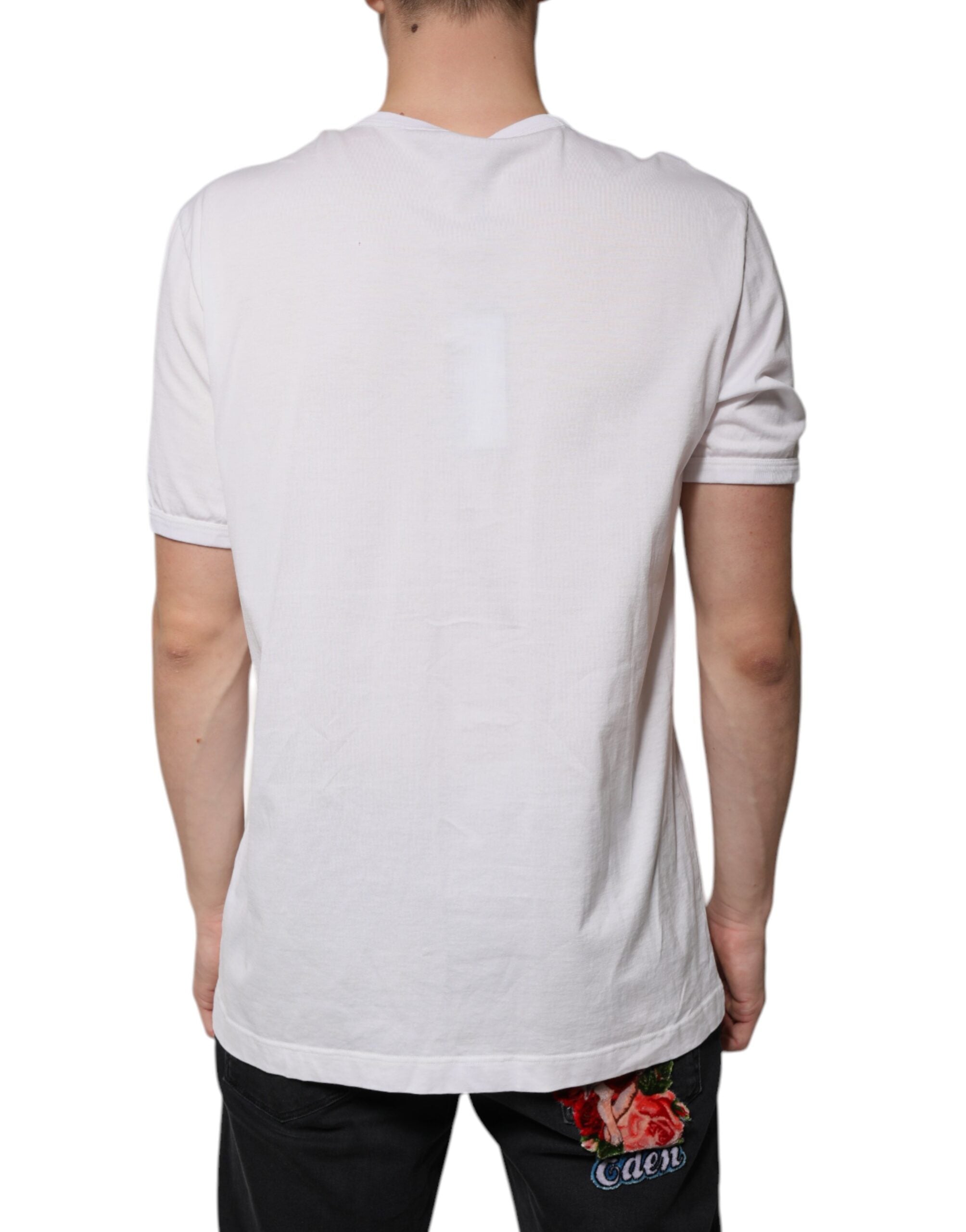 White Logo V-neck Short Sleeve T-shirt - ventzia