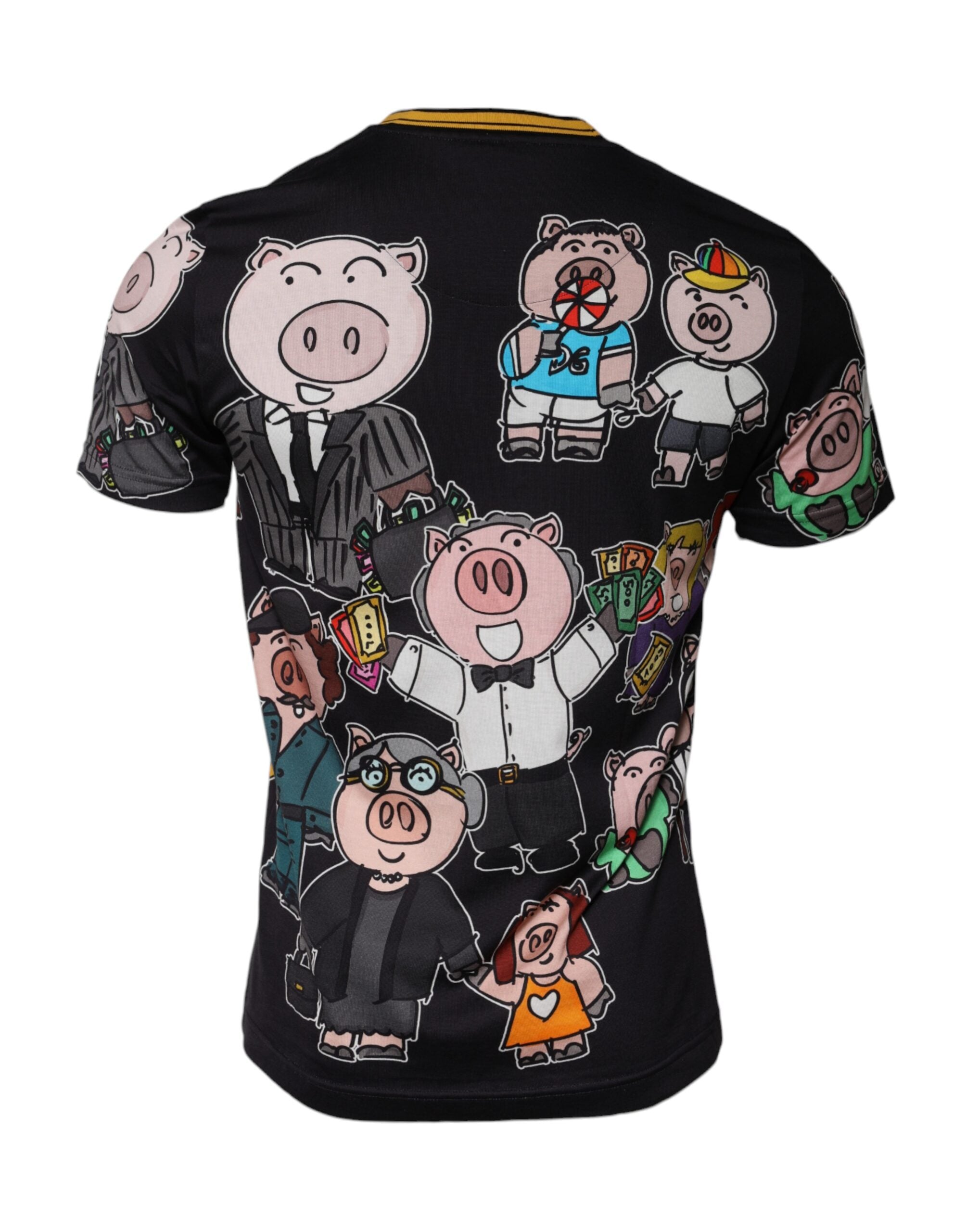 Black 2019 Year Of The Pig Crew Neck T-shirt - ventzia