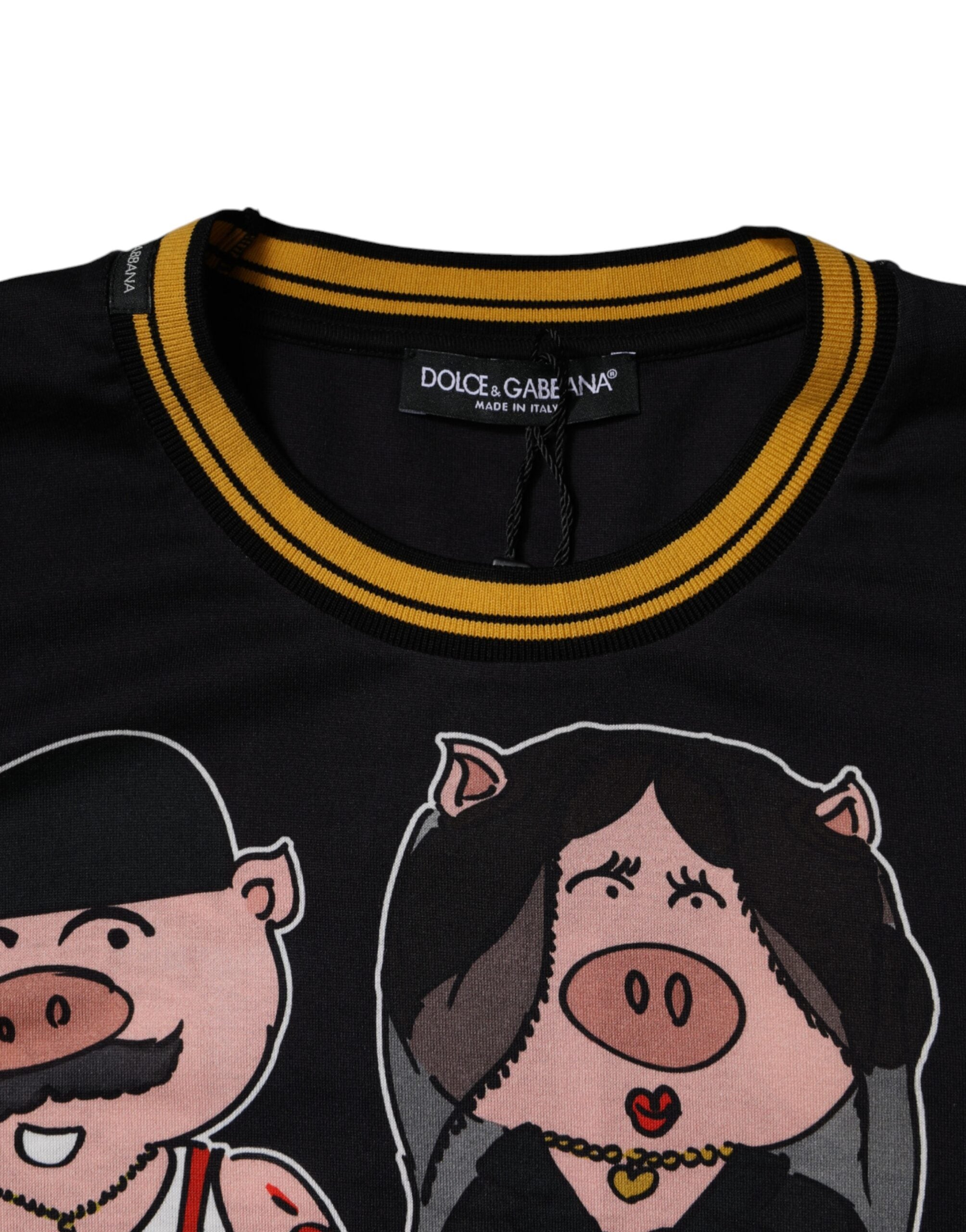 Black 2019 Year Of The Pig Crew Neck T-shirt - ventzia