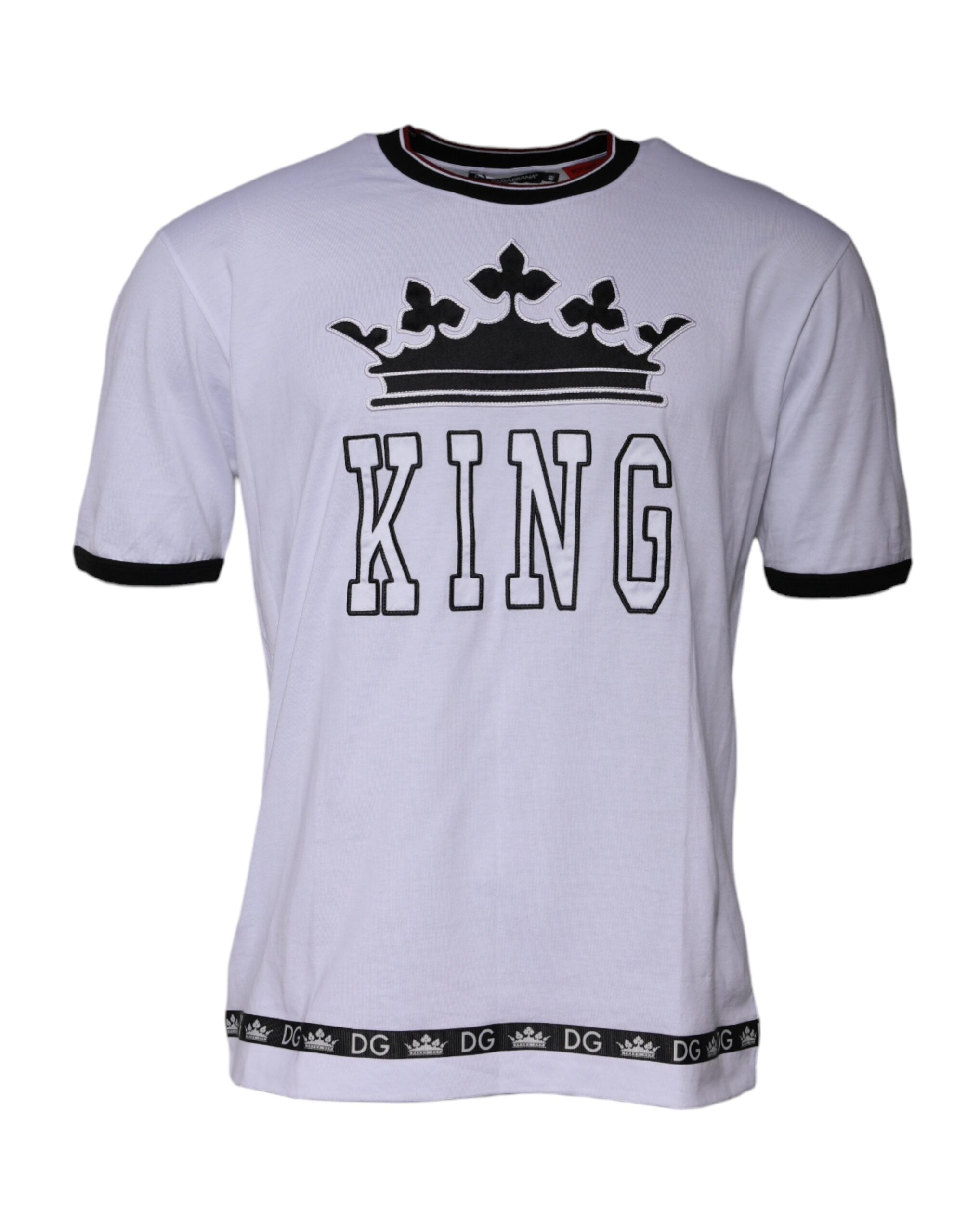 White Jersey Crew Neck Short Sleeves T-shirt - ventzia