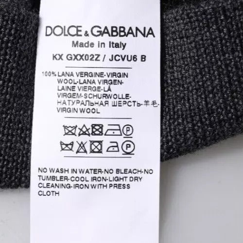 Dark Gray DG Logo Crew Neck Pullover Sweater - ventzia