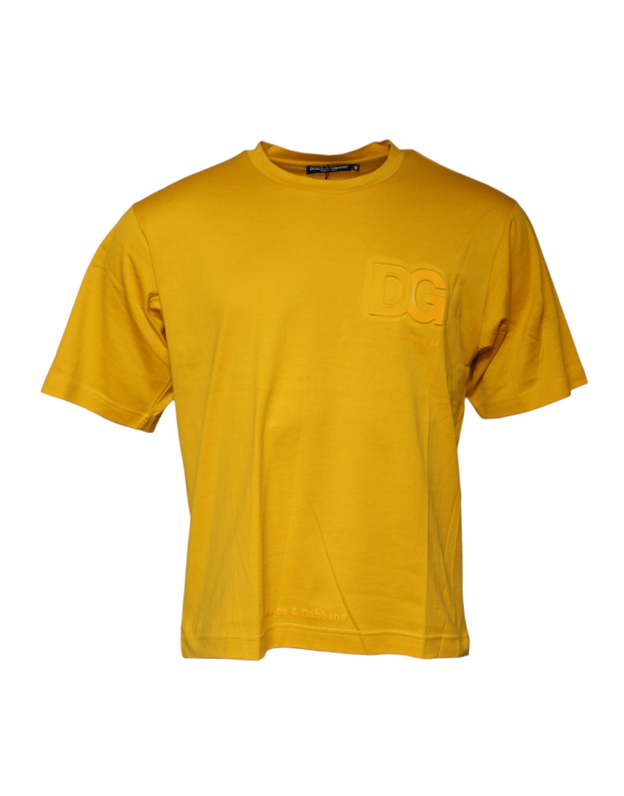 Dark Yellow Logo Crew Neck Short Sleeves T-shirt - ventzia