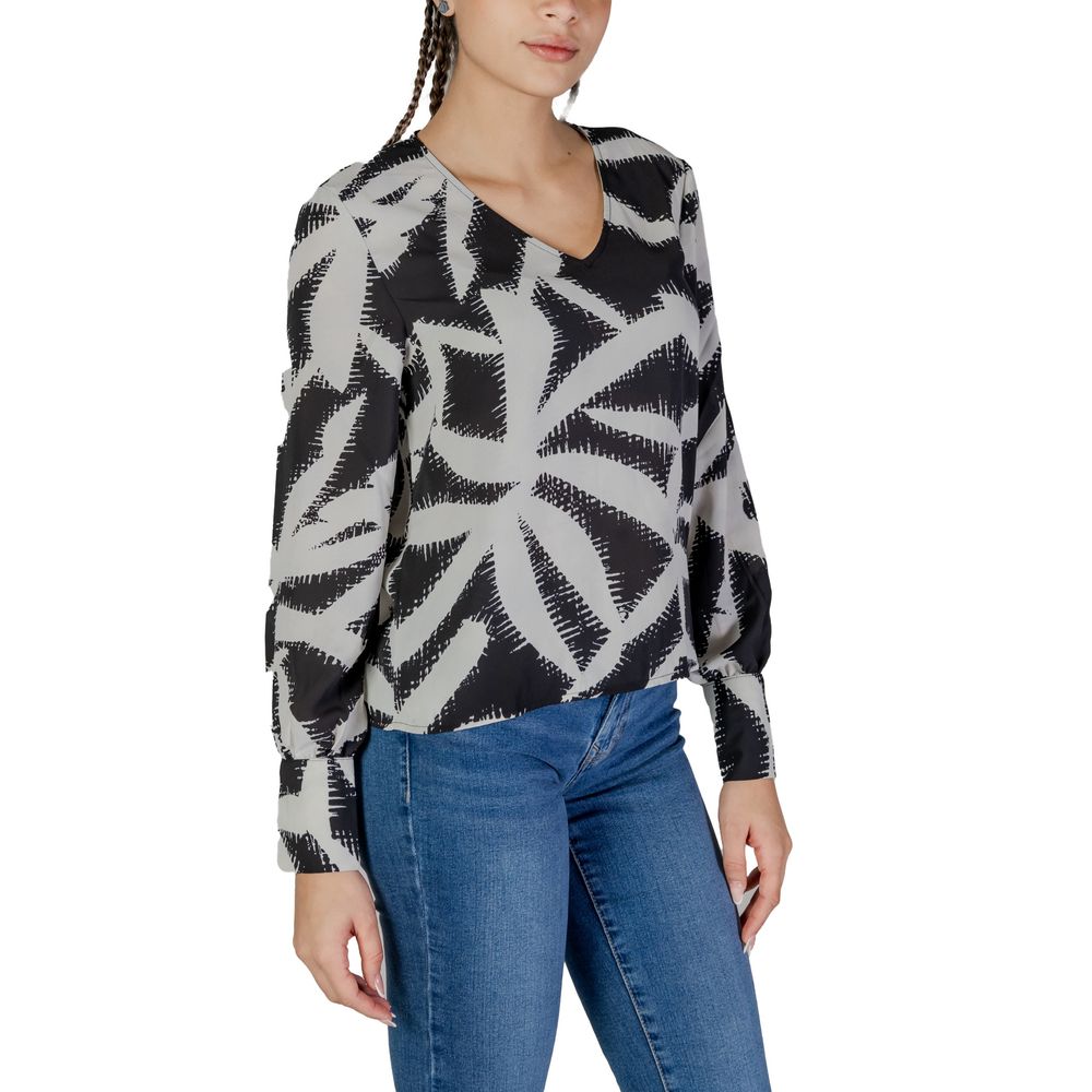 Black Recycled Polyester Blouse - ventzia