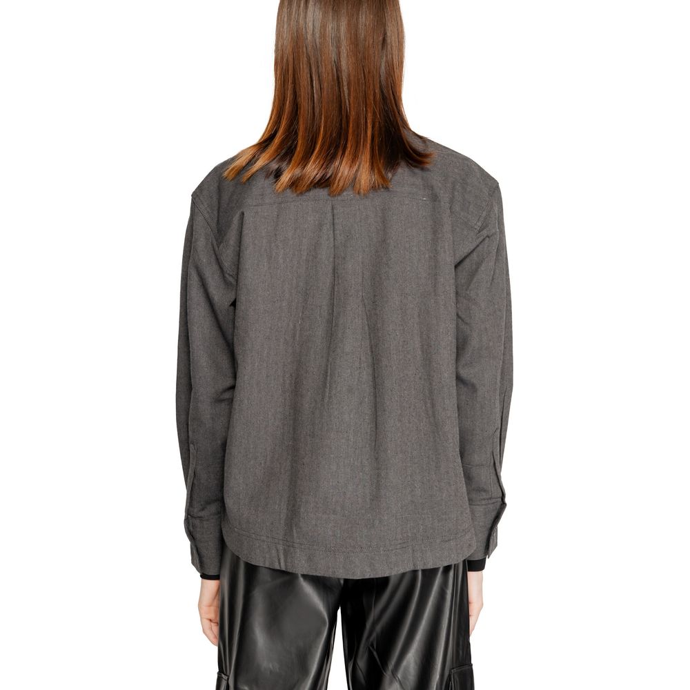 Black Recycled Cotton Shirt - ventzia