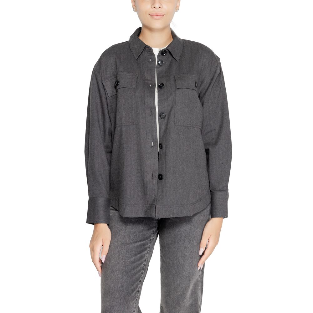 Black Recycled Cotton Shirt - ventzia