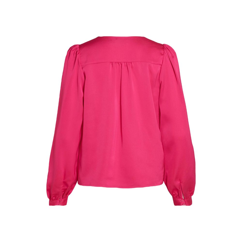 Pink Polyester Blouse - ventzia