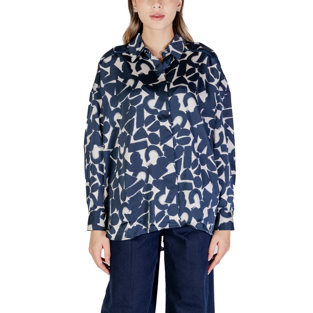 Blue Polyester Shirt - ventzia