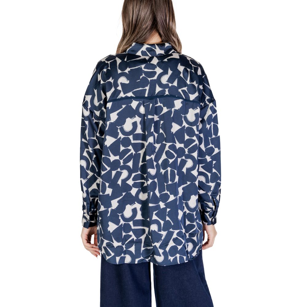 Blue Polyester Shirt - ventzia